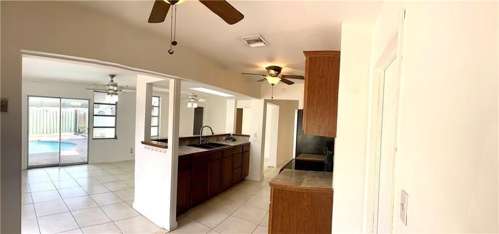 kitchen and pool