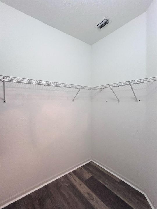 Walk-in closet in primary bedroom