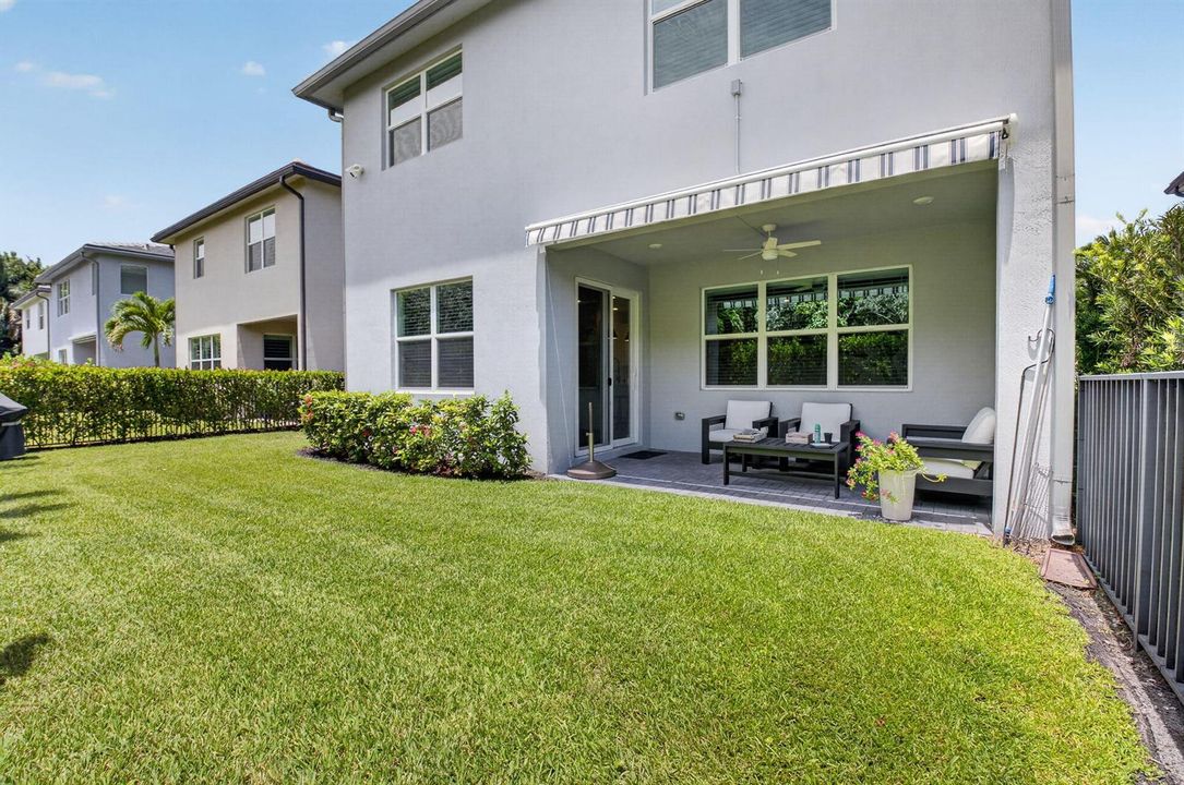 Spacious fenced backyard