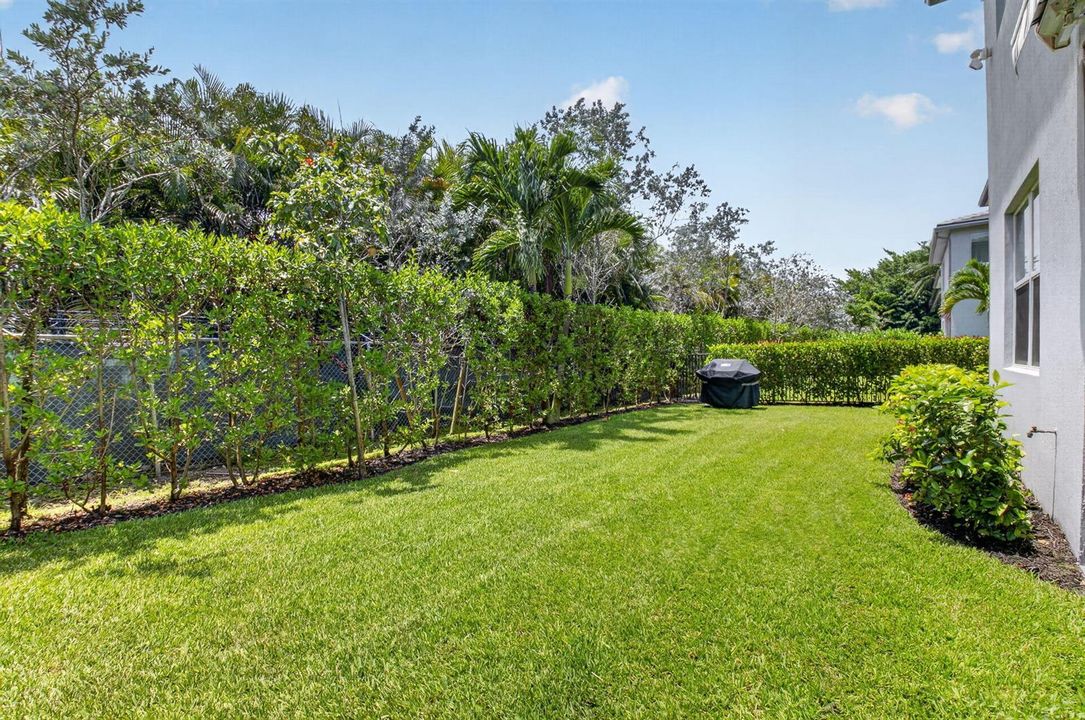 Spacious fenced backyard