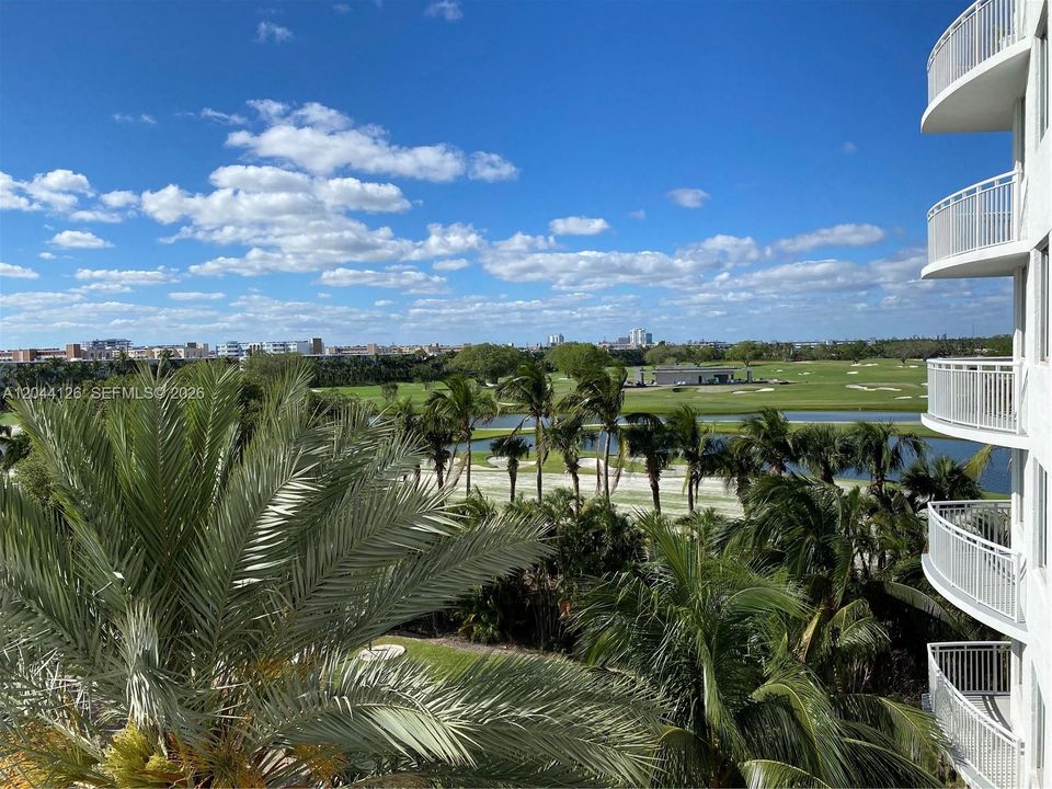 Lake and golf view from balcony
