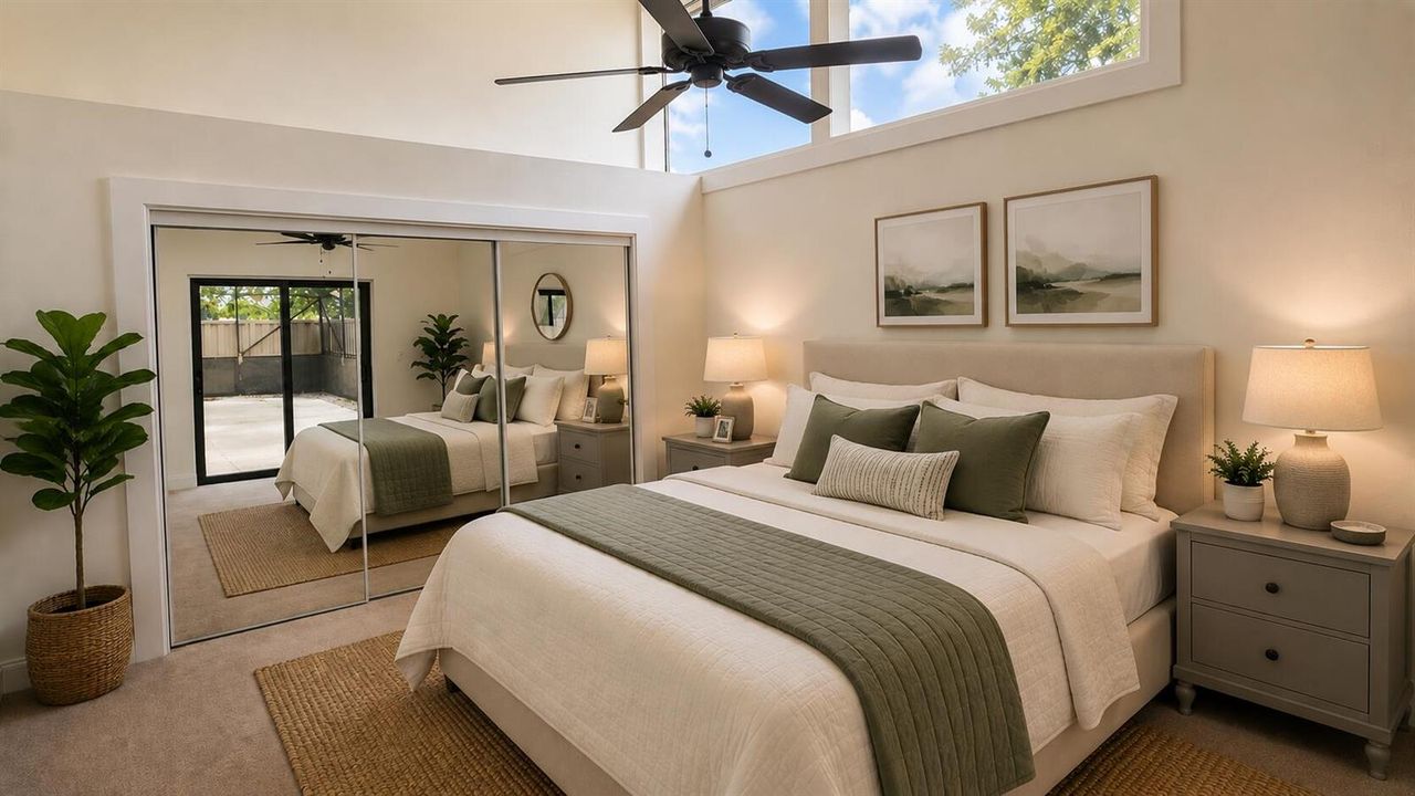 Master Bed Virtually Staged