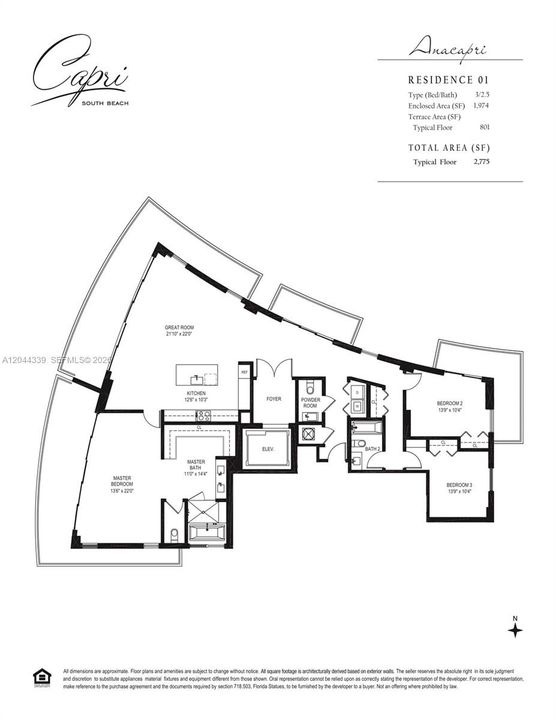 For Rent: $14,000 (3 beds, 2 baths, 1974 Square Feet)