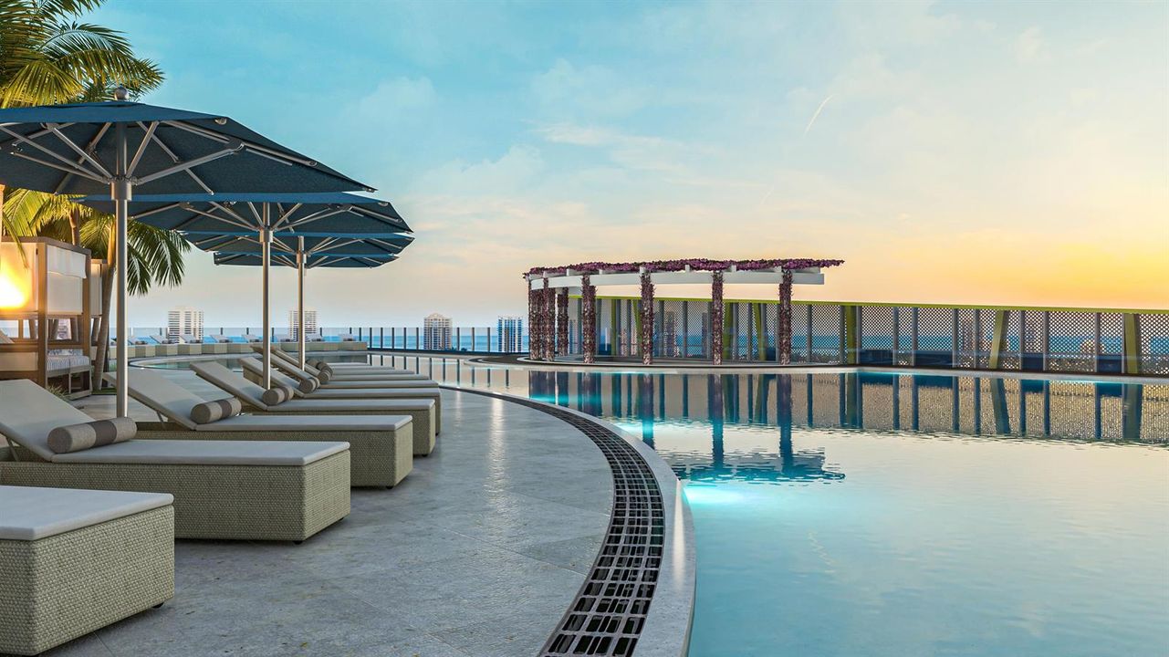 RESORT POOL/6TH FLOOR RENDERING