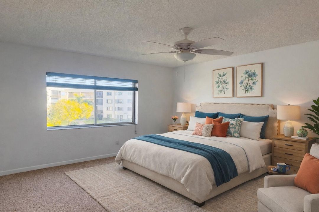 Primary Bedroom Staged