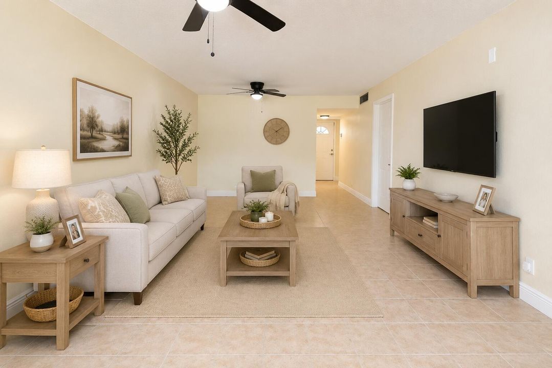 Virtually Staged Living Room