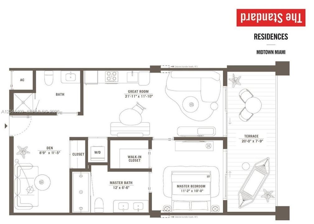 For Rent: $4,900 (1 beds, 2 baths, 786 Square Feet)