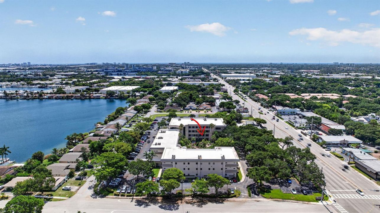 Aerial View Towards East