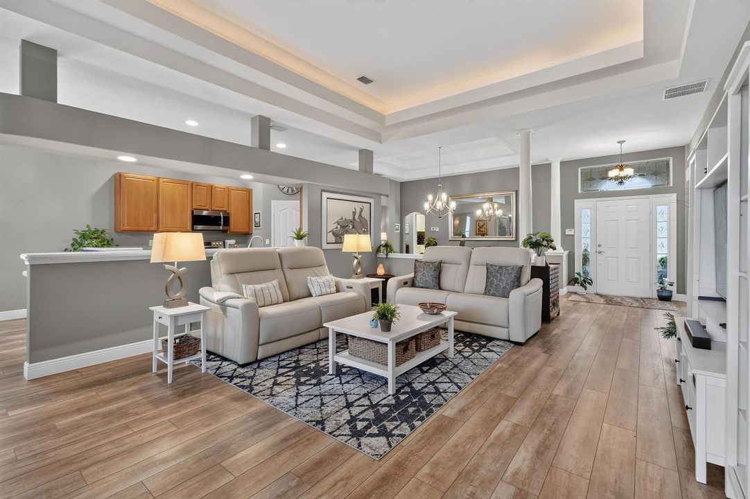 Tray Ceiling with accent lighting