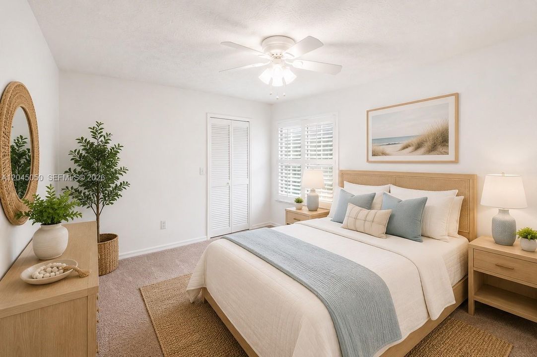 imagine the possibilities - 2nd bedroom with huge closets - virtually decorated