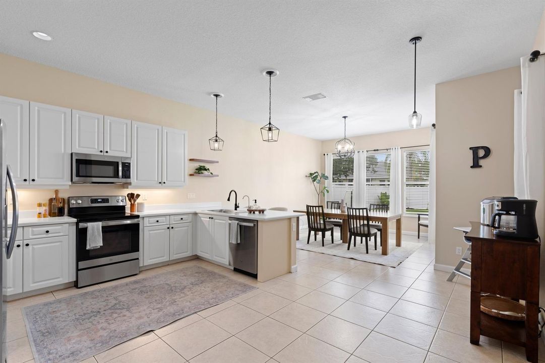 kitchen and dining