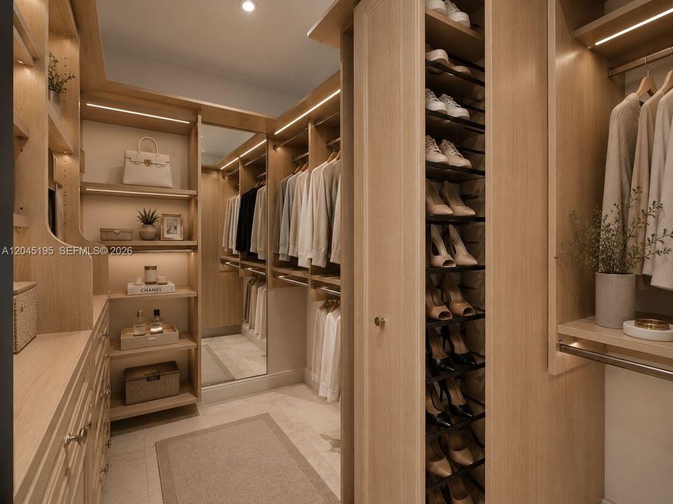Primary closet staged for your imgination!