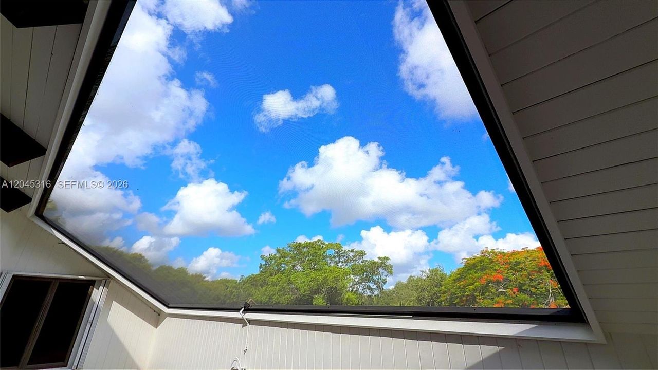Screen enclosed balcony off master room area