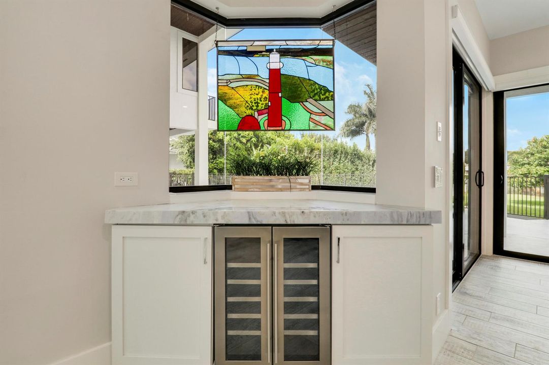 Built In Bar with Seamless Viewing Glass