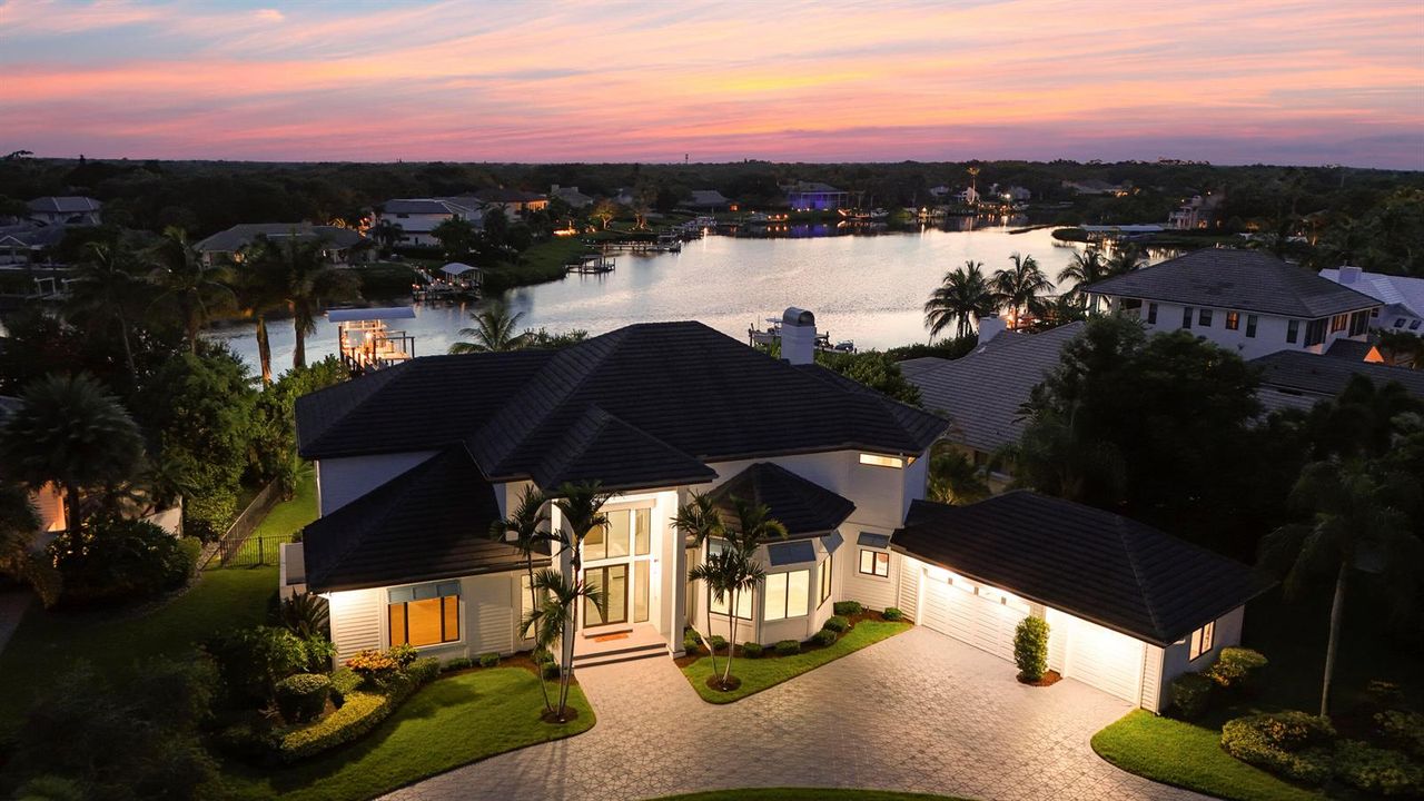 Aerial Home to River Views