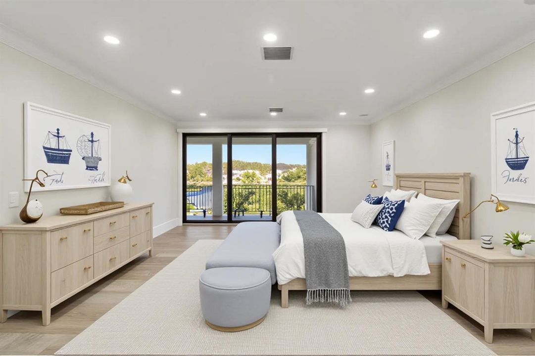 Virtually Staged Primary Bedroom
