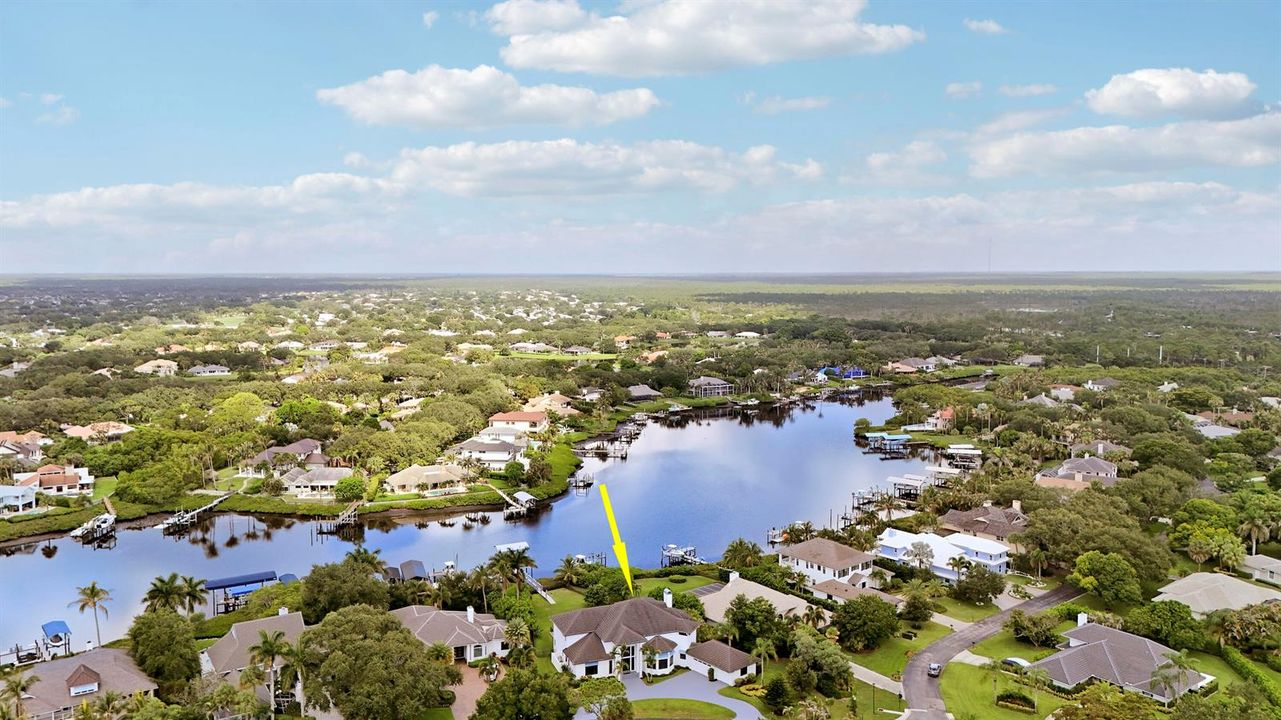 Aerial View on River
