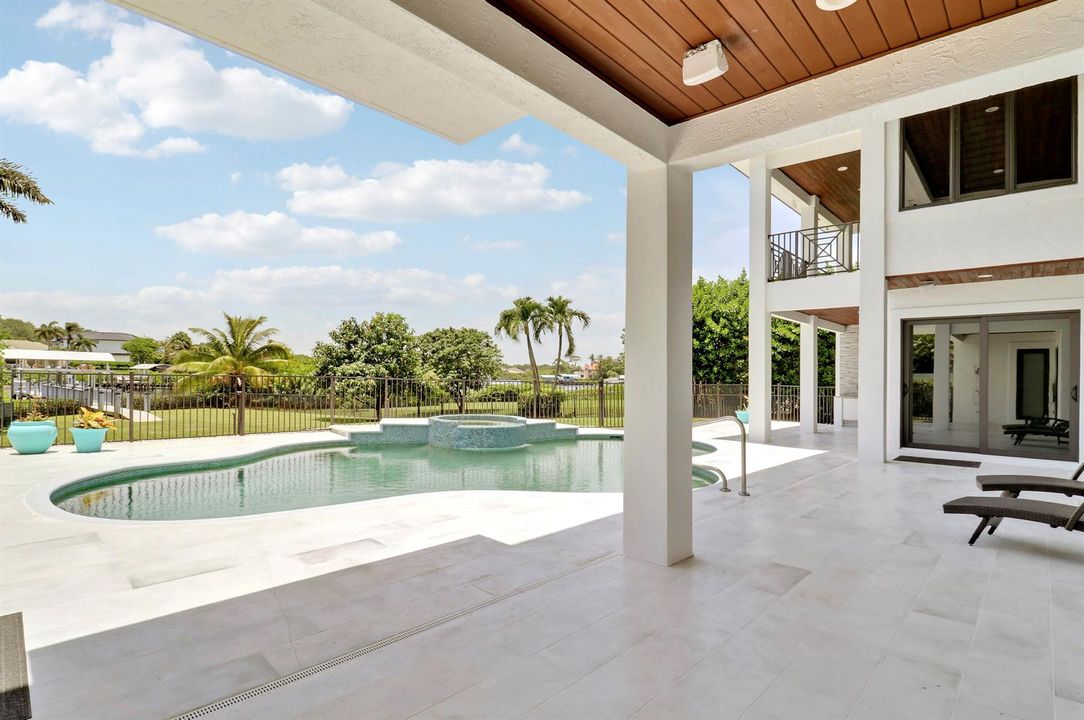 Pool to Yard and Water Views