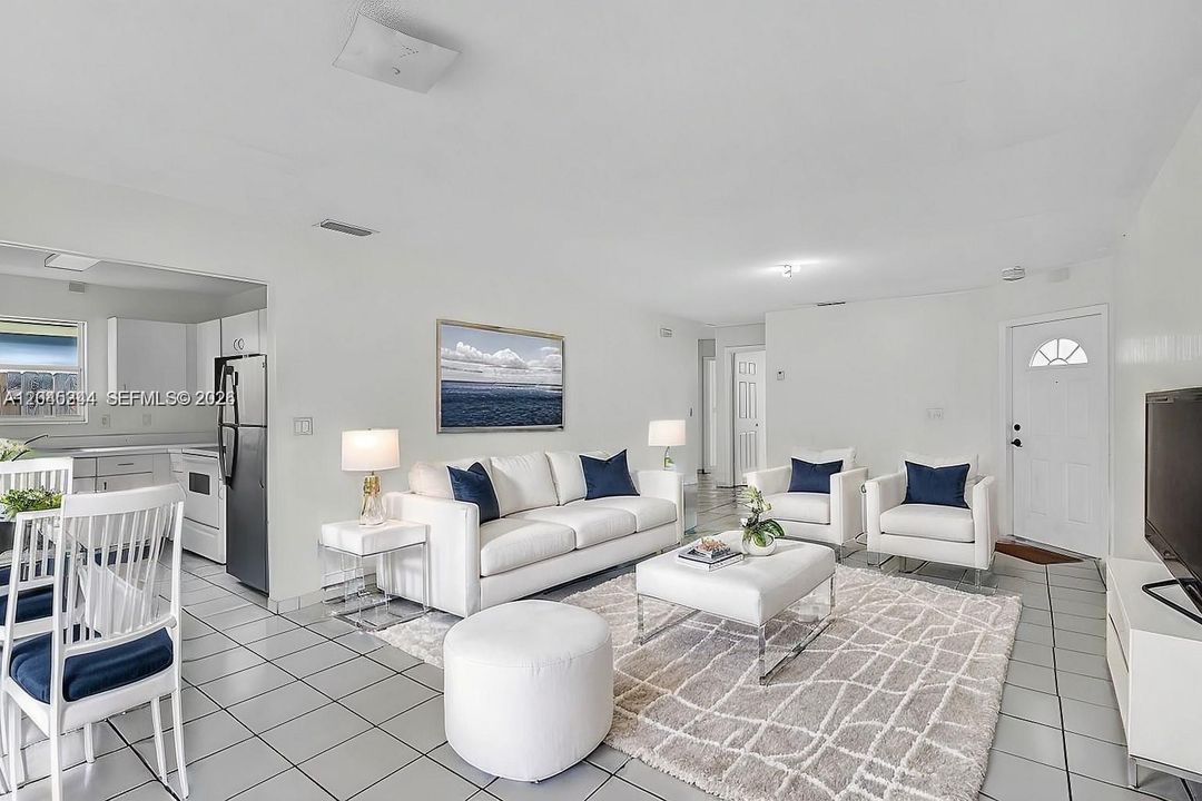Virtually Staged Living Room Example