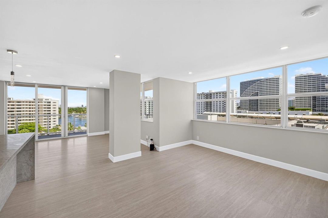 Living and dining areas
