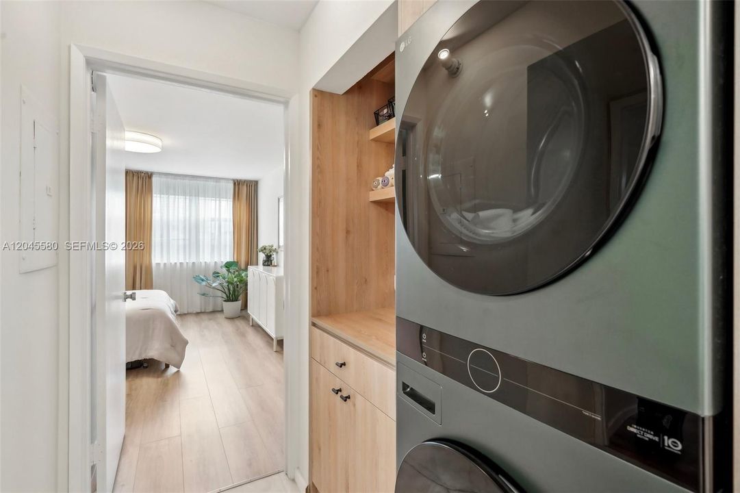 Custom build in washer and dryer.