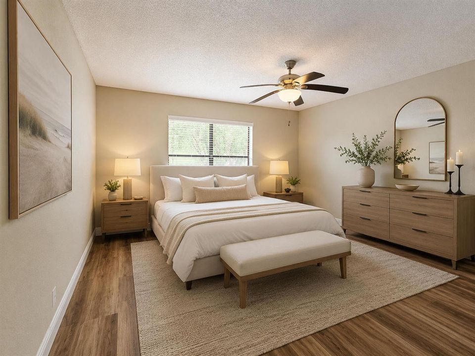 Staged Primary Bedroom