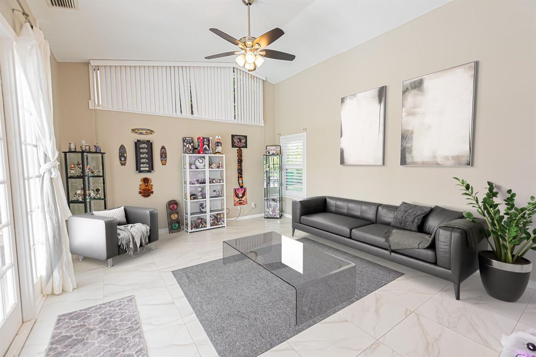 Virtually staged - family room