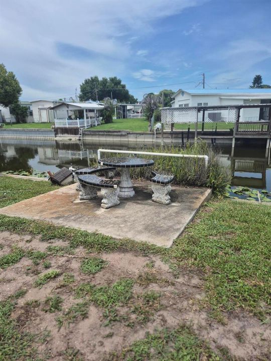 Waterfront patio