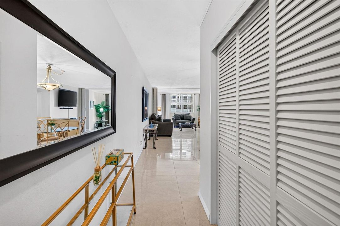 Formal entry with storage closet