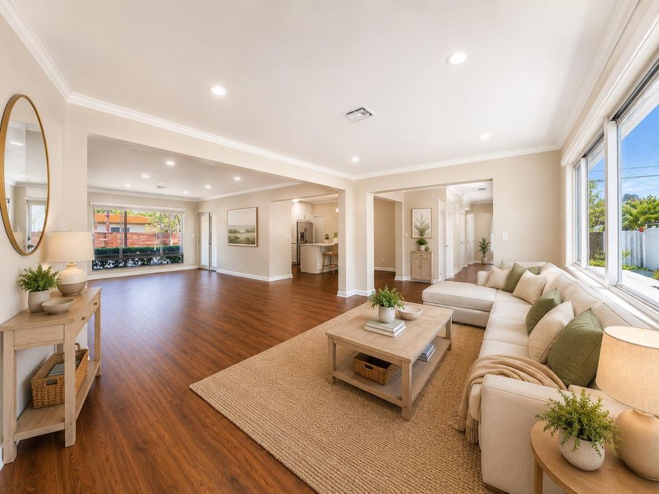 Living room staged
