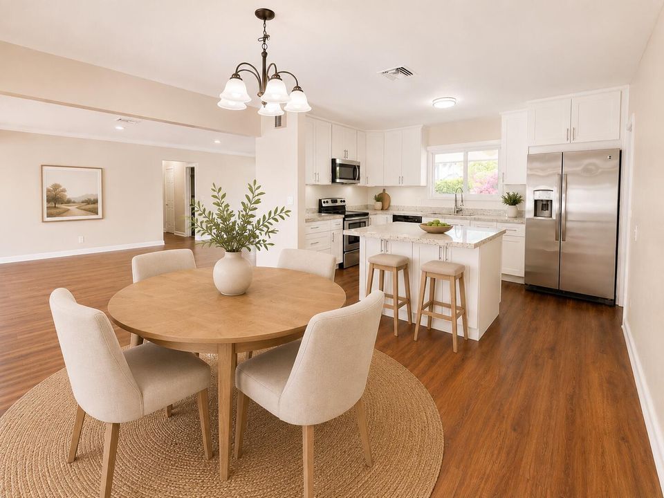 Kitchen staged