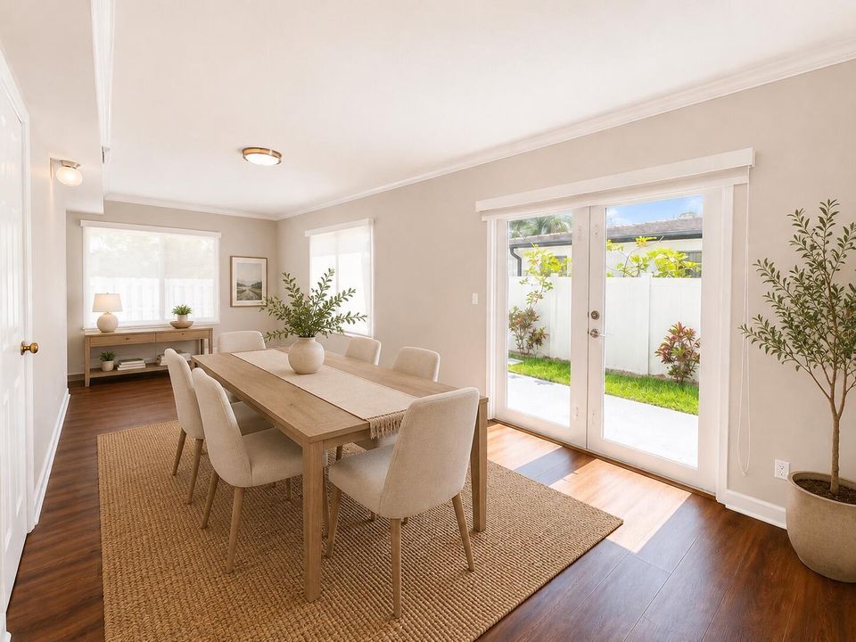 Sunroom staged