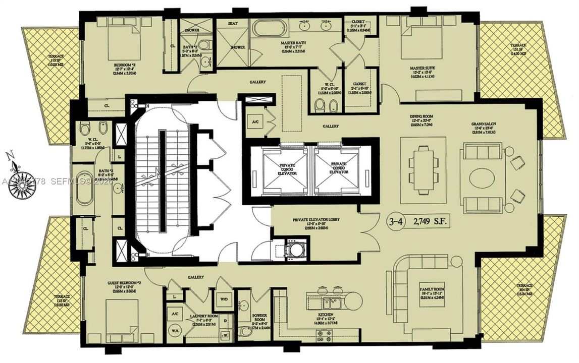 На продажу: $6,250,000 (3 спален, 3 ванн, 2749 Квадратных фут)