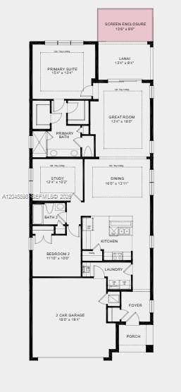 Floor Plan - Additional Highlights Include: tray ceiling package, 8' interior doors, laundry appliance package, refrigerator, crown molding, and personalized home technology