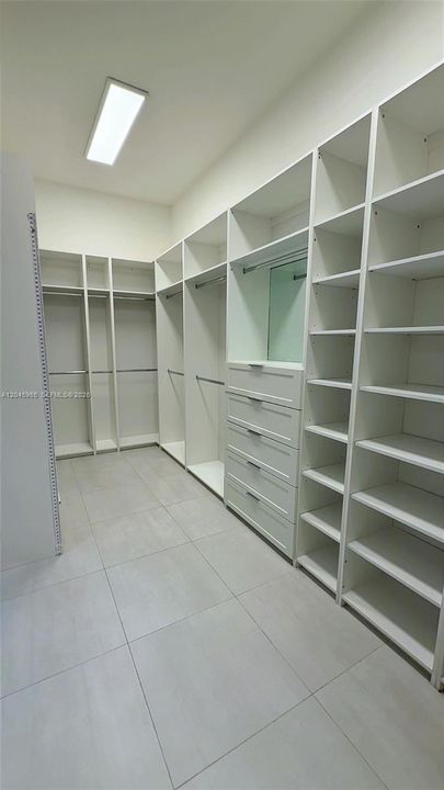 Master closet his and hers