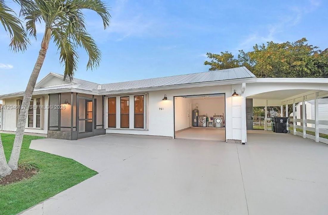 With open garage view