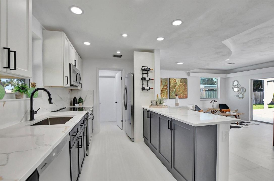 New Gourmet Kitchen with Custom Lighting