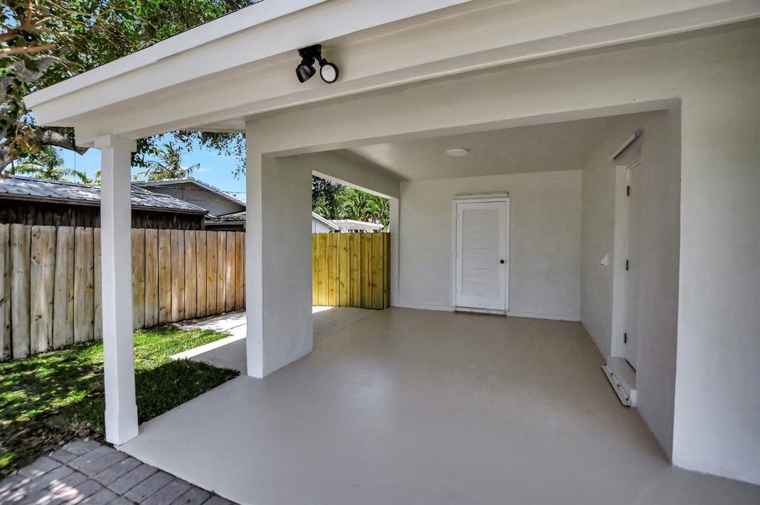 Carport with Storage Room
