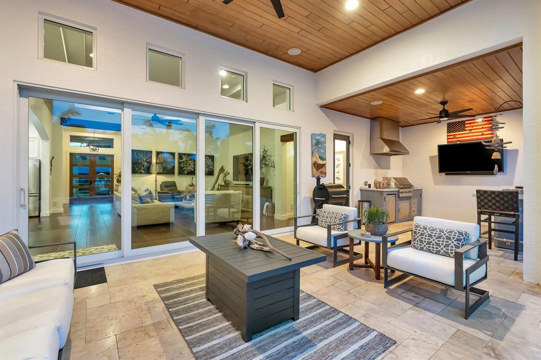 Lanai and outdoor kitchen