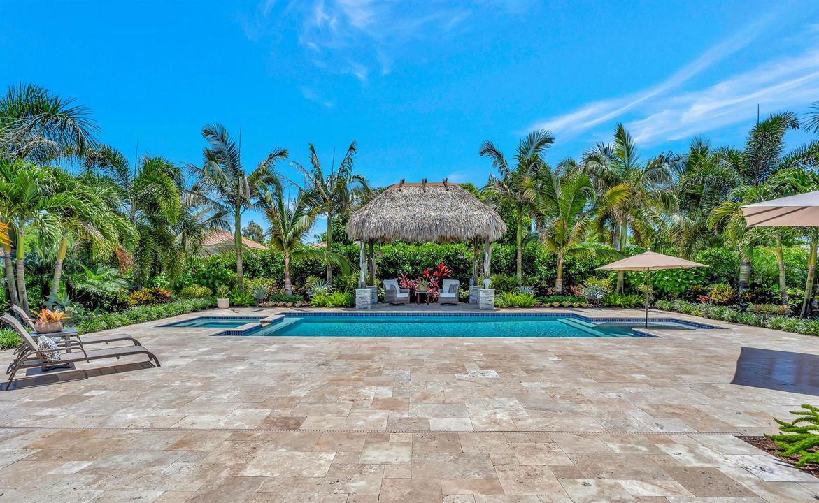 Pool area with Tiki Hut