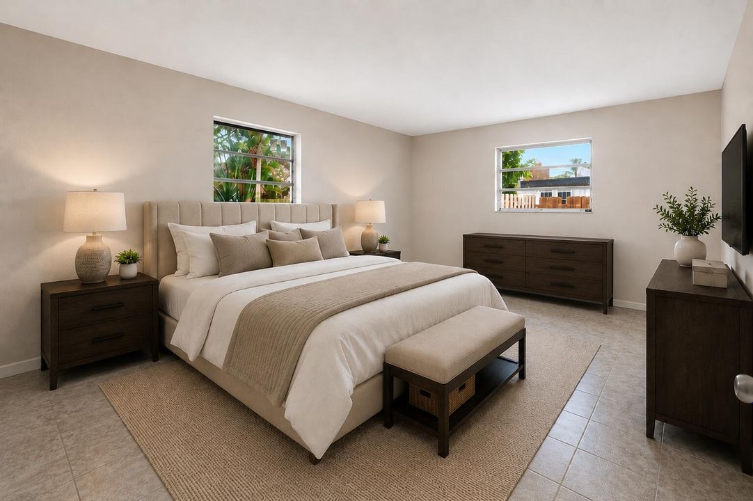 Staged Primary Bedroom