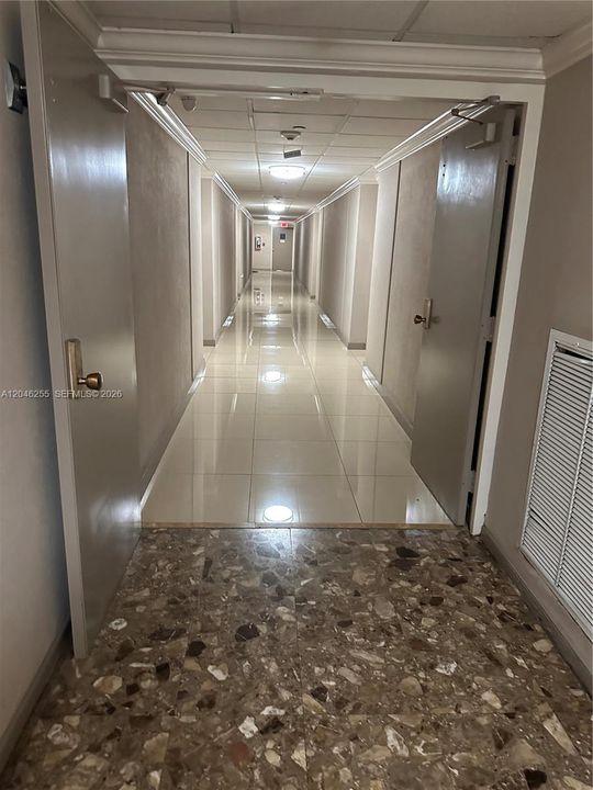 Hall to unit 104 from the Lobby