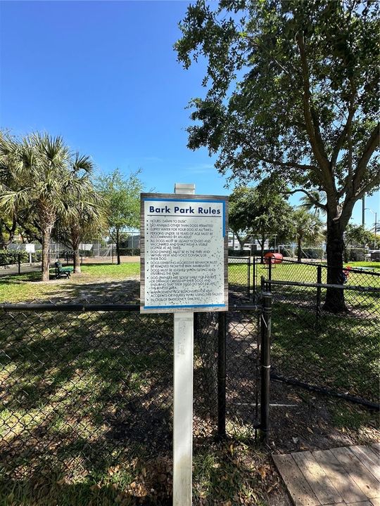 adjacent to the pool is this dog park