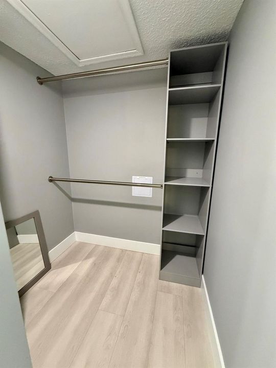 Walk-in closet with organizers