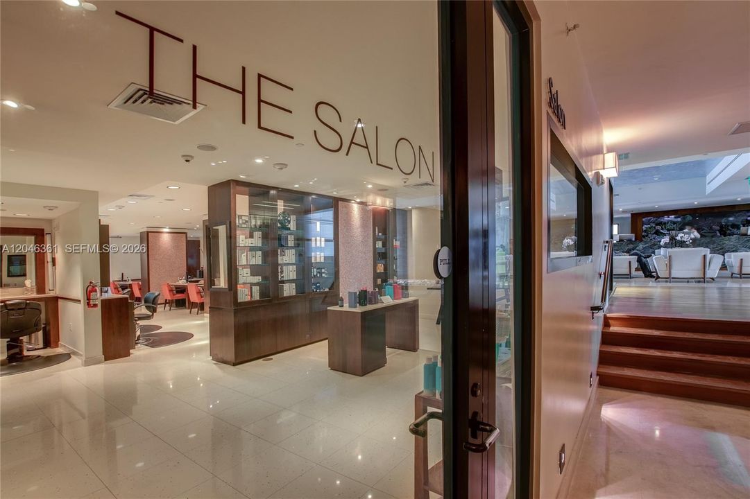 On site hair salon and manicures