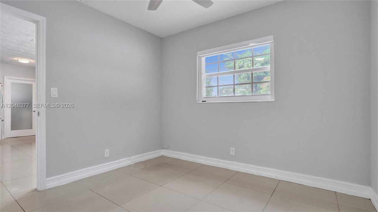 2nd Bedroom off the Kitchen and Living room area