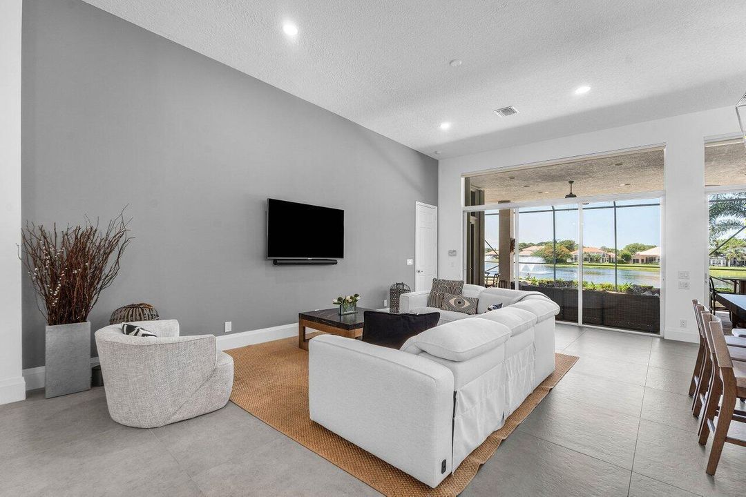 Spacious Living Room with Water Views