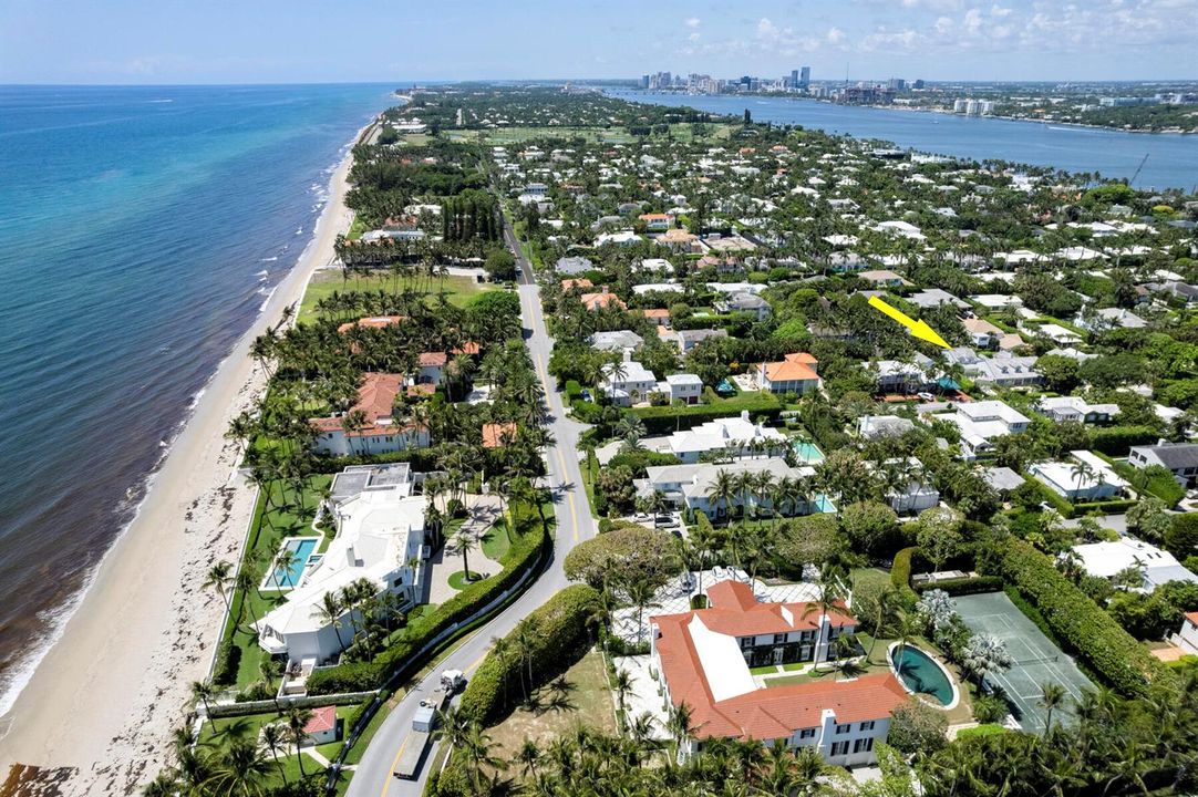 Aerial south of home
