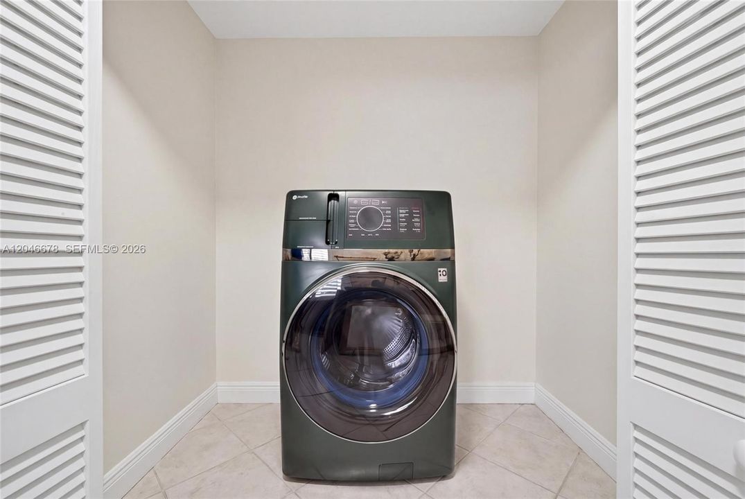 This is an idea of where to put the laundry-in the hall closet.