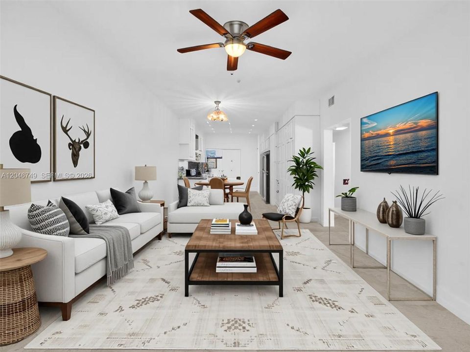 Virtually rendered furniture and decor